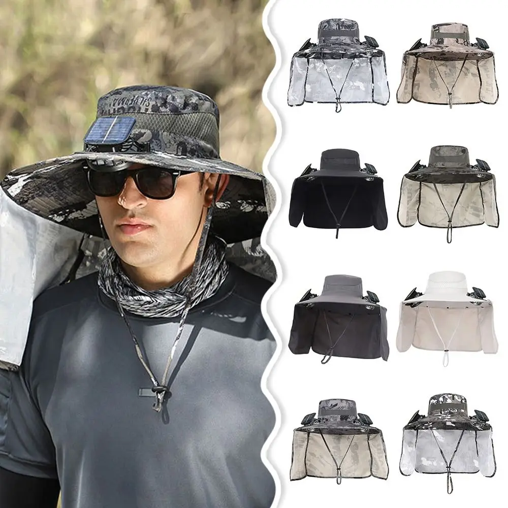 Wide Brim Solar Fan Hat with 2 Solar Fan Sun Protection Bucket Hat With Neck Flap Breathable Fishing Hat
Wide Brim Solar Fan Hat with 2 Solar Fan Sun Protection Bucket Hat With Neck Flap Breathable Fishing Hat
