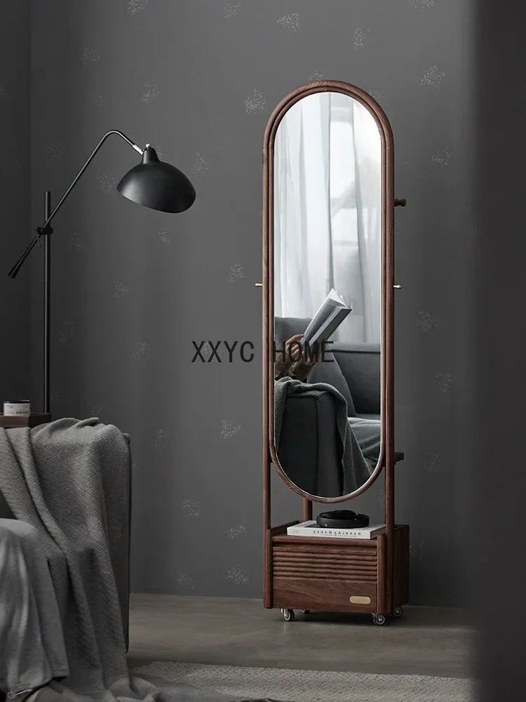 Solid Wood Full-Length Mirror Floor Mirror Nordic Household Dressing Mirror Coat Rack Integrated Movable
Solid Wood Full-Length Mirror Floor Mirror Nordic Household Dressing Mirror Coat Rack Integrated Movable