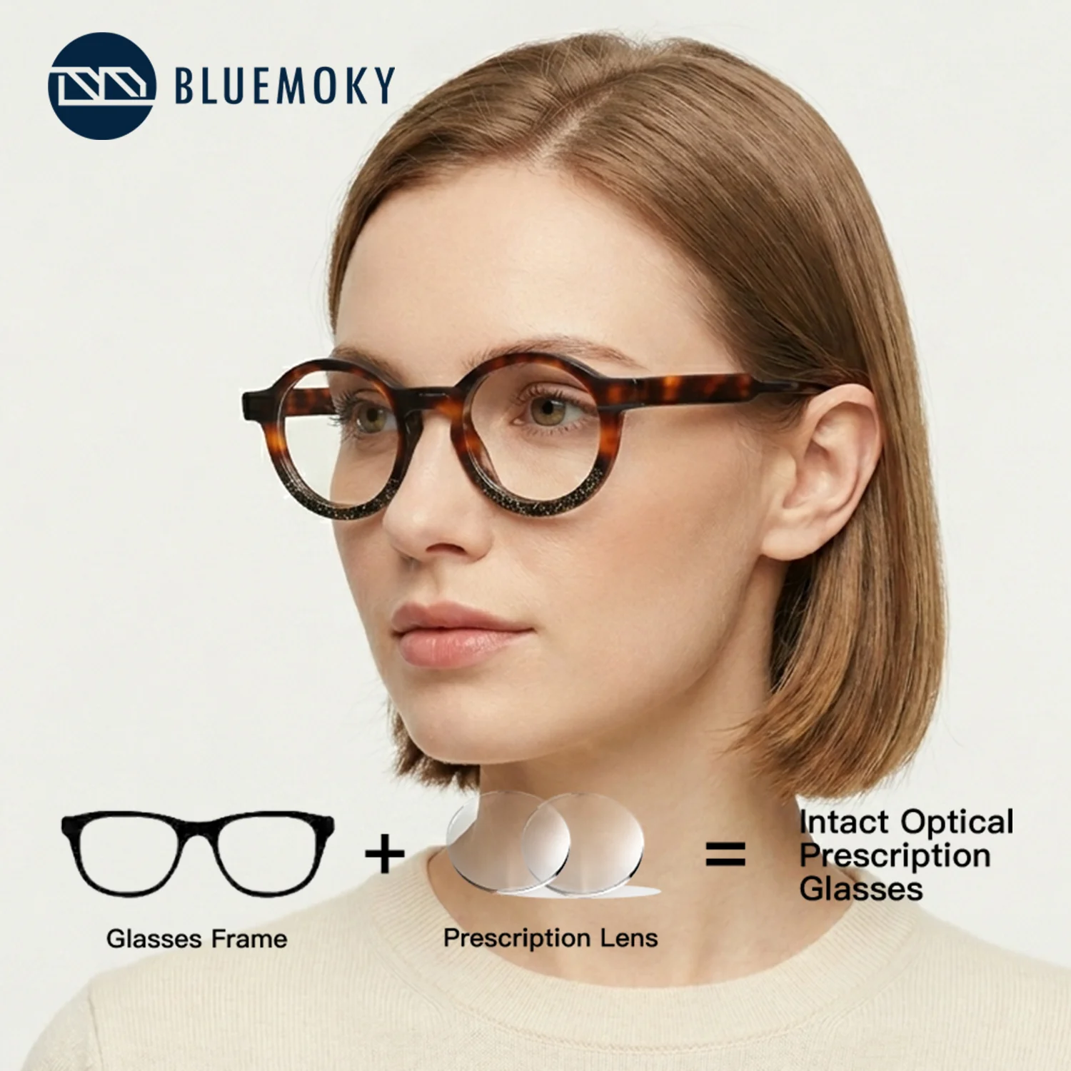 BLUEMOKY Round Prescription Eyewear Photochromic Anti Blue Light Acetate Optical Reading Glasses Women
BLUEMOKY Round Prescription Eyewear Photochromic Anti Blue Light Acetate Optical Reading Glasses Women