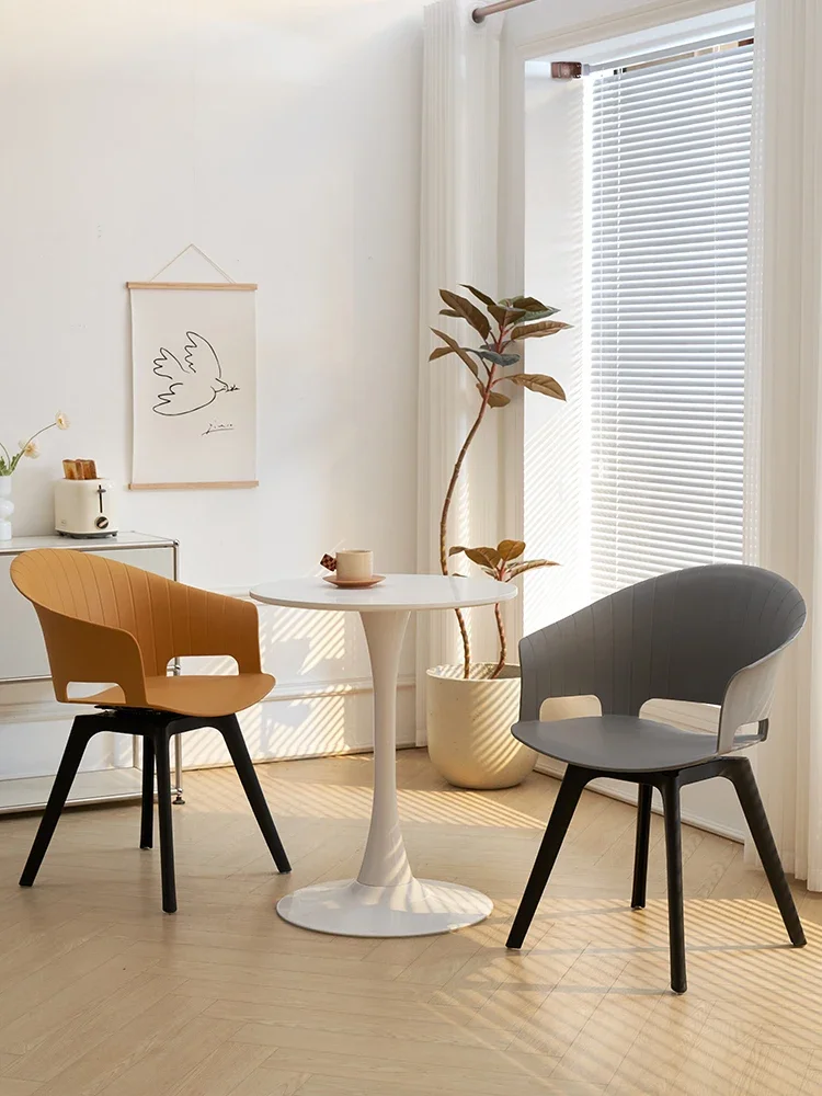 Swivel dining chair home Nordic plastic chair back armrest, café stool, negotiation table, casual, simple and modern
Swivel dining chair home Nordic plastic chair back armrest, café stool, negotiation table, casual, simple and modern
