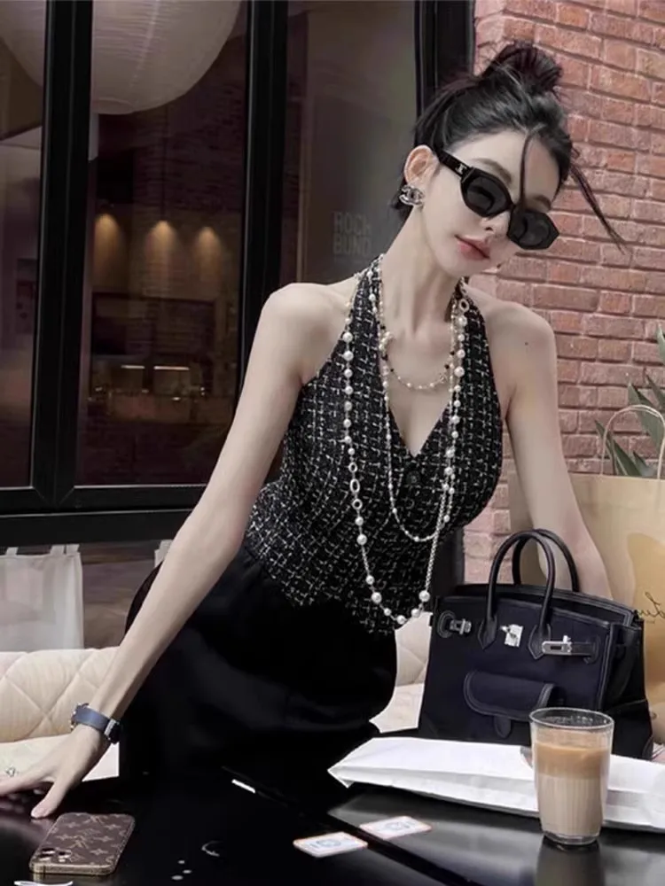 Stylish Summer Vest Women's Sleeveless Outerwear Fashionable Little Fragrance Style Unique Super Beautiful Vest
Stylish Summer Vest Women's Sleeveless Outerwear Fashionable Little Fragrance Style Unique Super Beautiful Vest