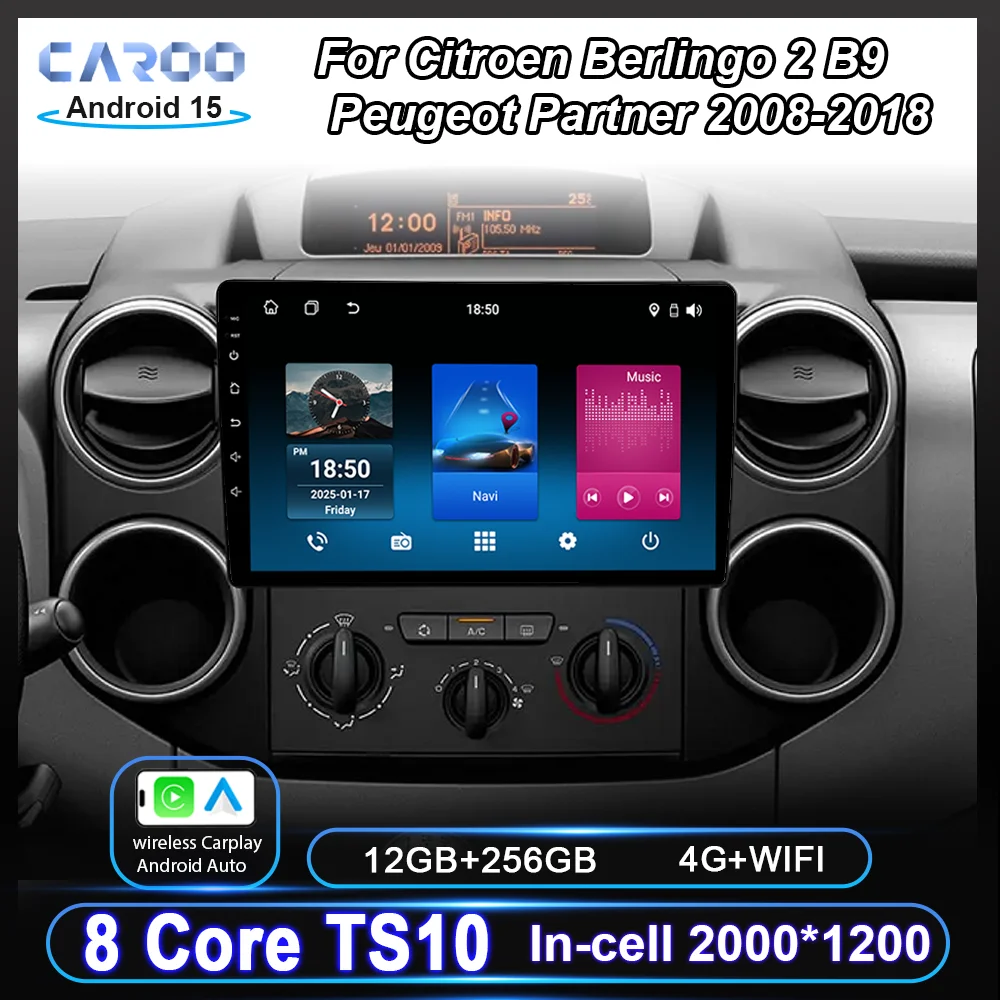 Car Android 14 Radio Stereo For Citroen Berlingo 2 B9 Peugeot Partner 2008-2018 Auto GPS Navigation Head Unit Multimedia Player
Car Android 14 Radio Stereo For Citroen Berlingo 2 B9 Peugeot Partner 2008-2018 Auto GPS Navigation Head Unit Multimedia Player