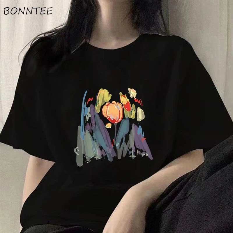 Футболки женские с принтом шикарные свободные модные подходящие ко всему корейские модные популярные летние топы с коротким рукавом для студентов повседневные в стиле Харадзюку 
Футболки женские с принтом шикарные свободные модные подходящие ко всему корейские модные популярные летние топы с коротким рукавом для студентов повседневные в стиле Харадзюку