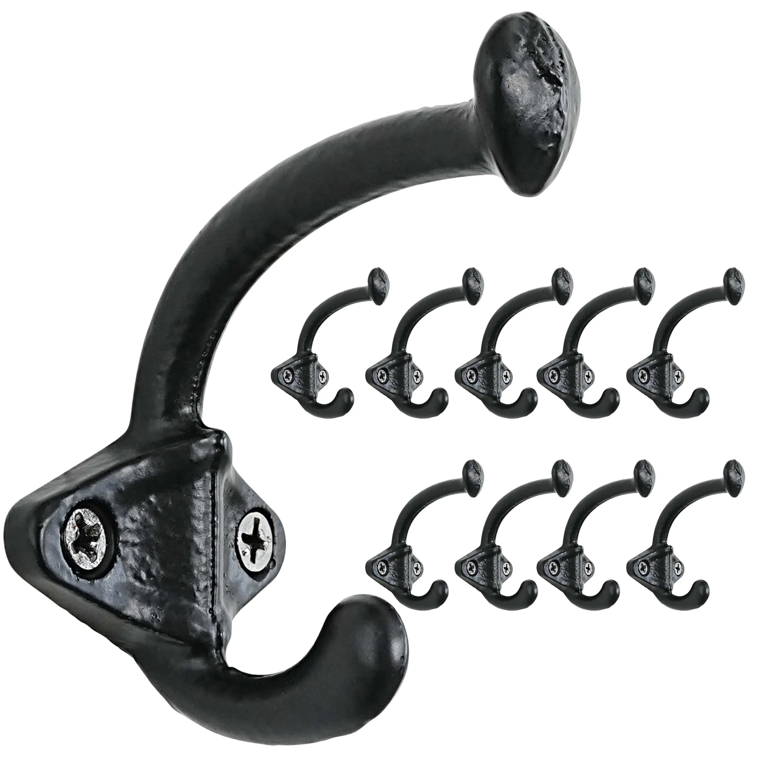 Cast Iron Wall Hooks Heavy Duty Coat Hooks Rustic Vintage Farmhouse Style Black Pack Of 10
Cast Iron Wall Hooks Heavy Duty Coat Hooks Rustic Vintage Farmhouse Style Black Pack Of 10