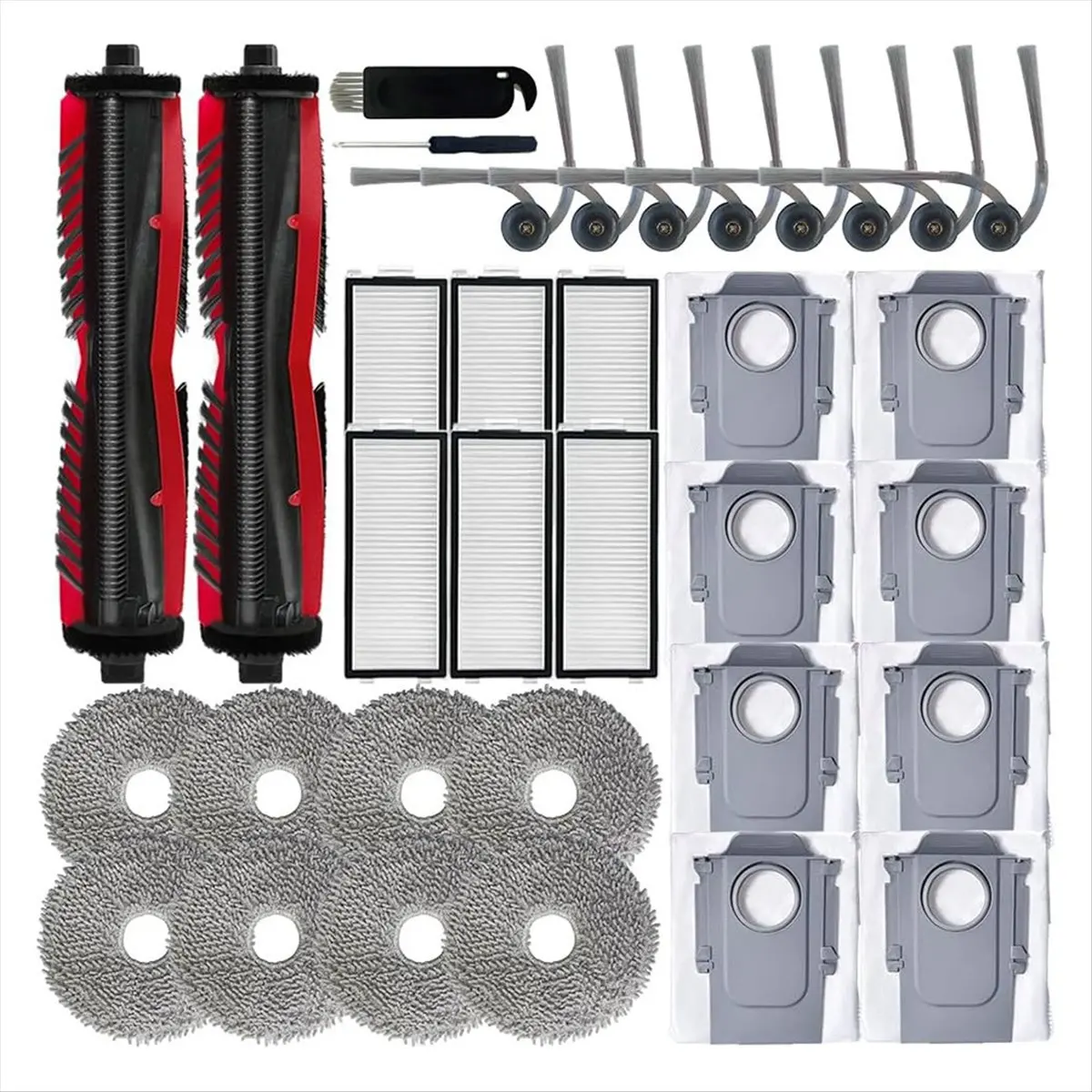 Replacement Accessories Kit for Saros Z70 Robot Vacuum Cleaner, Main Side Brushes Filters Mop Pads Dust Bags
Replacement Accessories Kit for Saros Z70 Robot Vacuum Cleaner, Main Side Brushes Filters Mop Pads Dust Bags