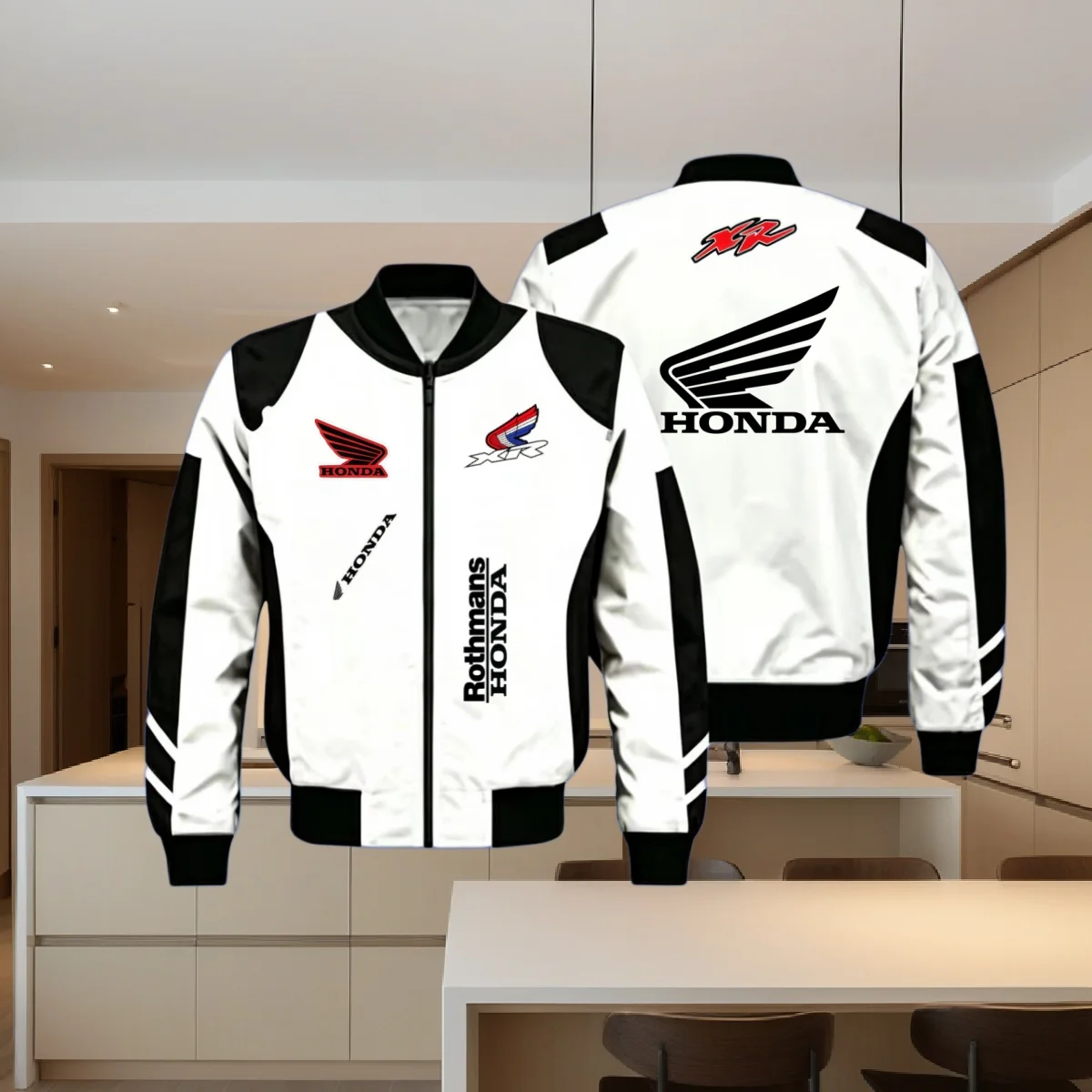 Honda Rothmans XR Racing Windbreaker Men's and Women's Color blocked Zipper Motorcycle Casual Baseball Jacket
Honda Rothmans XR Racing Windbreaker Men's and Women's Color blocked Zipper Motorcycle Casual Baseball Jacket