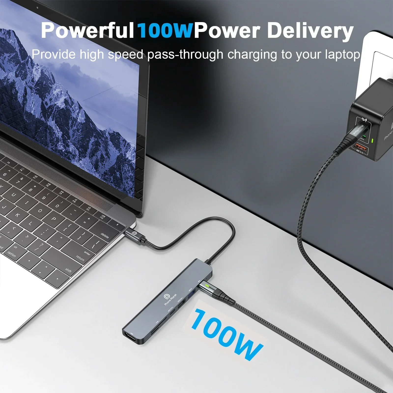 4K HDMI Aluminum Alloy 9/7 in 1 HUB Type-C To USB3.0 5Gbps SD/TF(104Mbps) Card Reader PD100W For MacBook Laptop Docking Station
4K HDMI Aluminum Alloy 9/7 in 1 HUB Type-C To USB3.0 5Gbps SD/TF(104Mbps) Card Reader PD100W For MacBook Laptop Docking Station