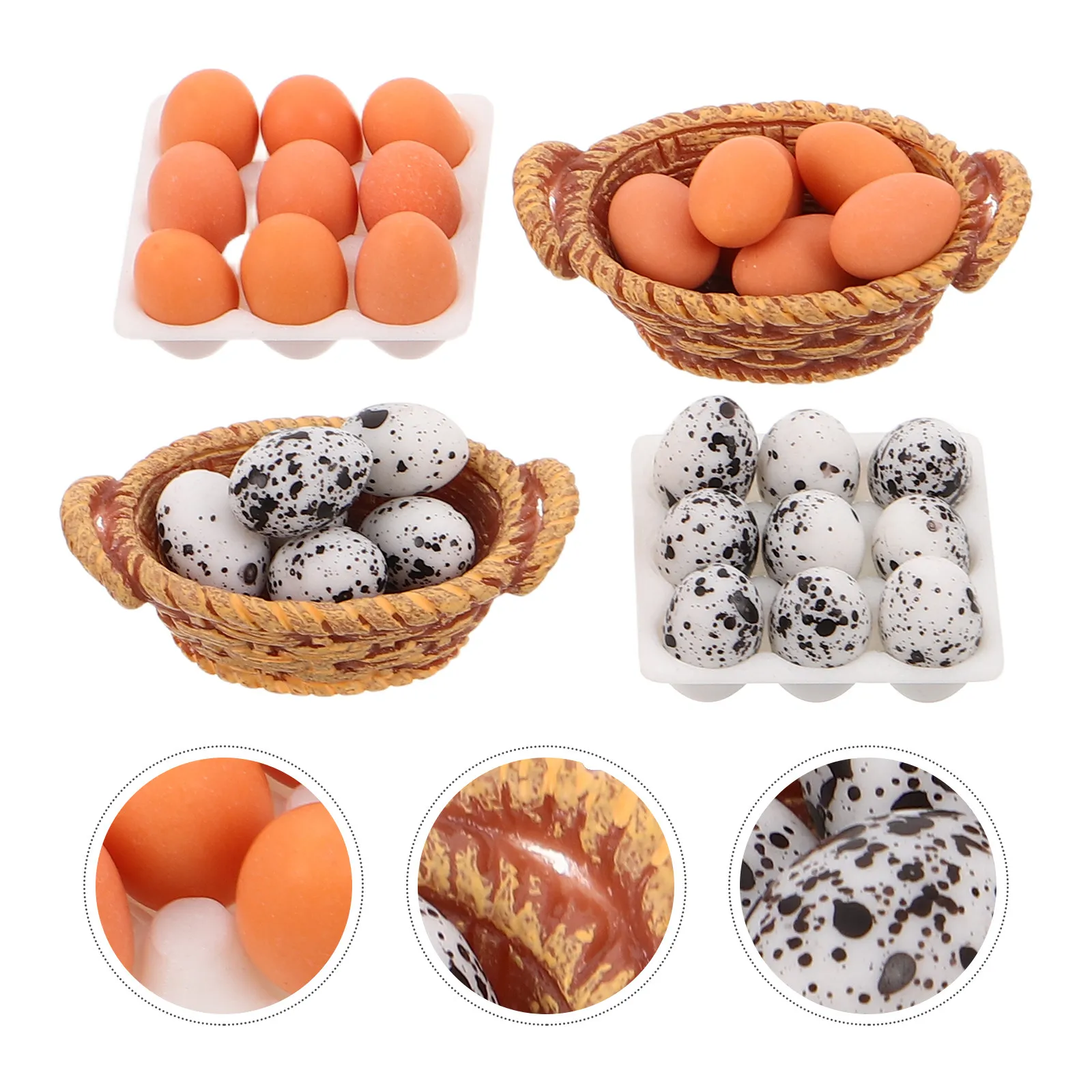 1Set Miniature Eggs Realistic Mini Kitchen Props Simulation Egg Tray for Pretend Play Mini Food Decoration Easter Accessories
1Set Miniature Eggs Realistic Mini Kitchen Props Simulation Egg Tray for Pretend Play Mini Food Decoration Easter Accessories