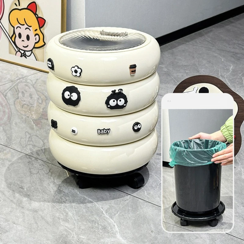Cute Wastebasket Living Room with Pulley Kitchen Movable Paper Basket Toilet 12L Trash Can with Cover Design Cleaning Organizer
Cute Wastebasket Living Room with Pulley Kitchen Movable Paper Basket Toilet 12L Trash Can with Cover Design Cleaning Organizer