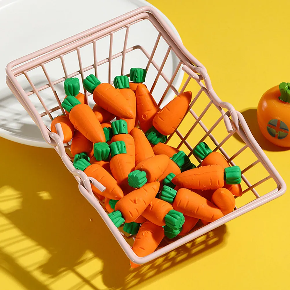 50Pcs Carrot Eraser Set Cute Tpr Vegetable Shaped Erasers for School Stationery Supplies Early Learning Correction Tools
50Pcs Carrot Eraser Set Cute Tpr Vegetable Shaped Erasers for School Stationery Supplies Early Learning Correction Tools