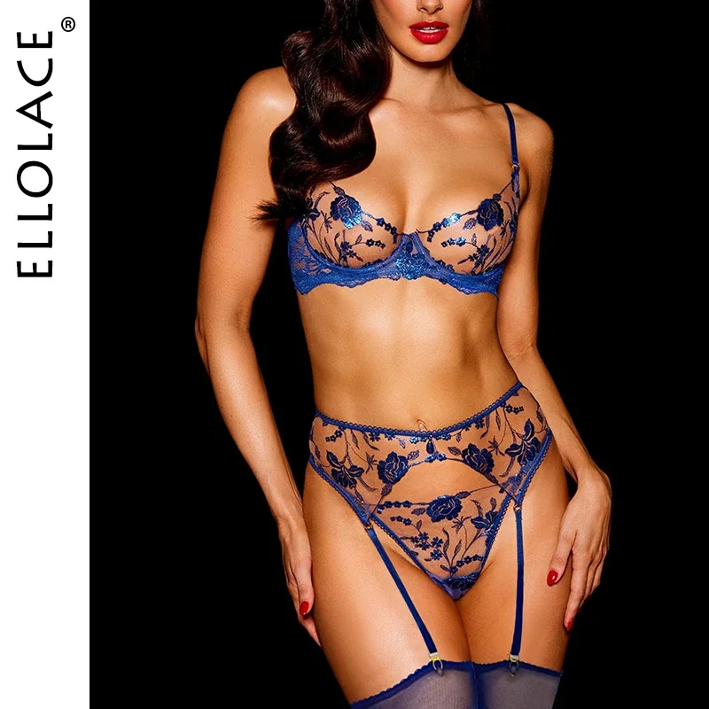 Ellolace Sensual Lingerie Erotic Transparent Bra Ultra Sexy 5-Piece Crotchless Thongs Attractive Chest Suspenders Underwear
Ellolace Sensual Lingerie Erotic Transparent Bra Ultra Sexy 5-Piece Crotchless Thongs Attractive Chest Suspenders Underwear
