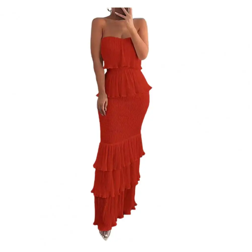 Slim Fit Women Dress Elegant Off Shoulder Maxi Dress Pleated Ruffle Backless for Cocktail Parties Banquets Proms Women Evening
Slim Fit Women Dress Elegant Off Shoulder Maxi Dress Pleated Ruffle Backless for Cocktail Parties Banquets Proms Women Evening
