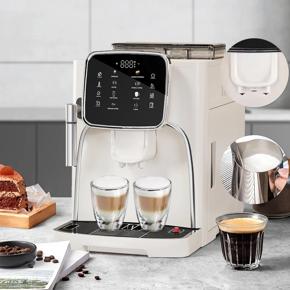 Home Use Touch Panel Bean to Cup Cappuccino Latte Electric Fully Automatic Coffee Maker Machine
Home Use Touch Panel Bean to Cup Cappuccino Latte Electric Fully Automatic Coffee Maker Machine