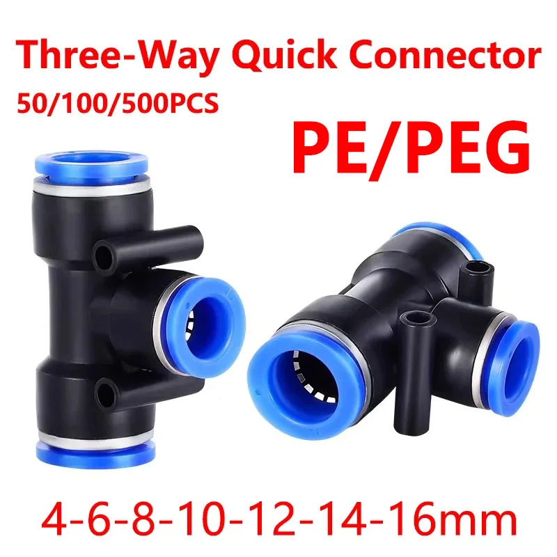 50/100/500PCS PE PEG Pneumatic Air Connector Quick Fitting Tee Reducer 3 Way T-shaped Plastic Pipe Hose Connector 4/6/8/10/12mm
50/100/500PCS PE PEG Pneumatic Air Connector Quick Fitting Tee Reducer 3 Way T-shaped Plastic Pipe Hose Connector 4/6/8/10/12mm