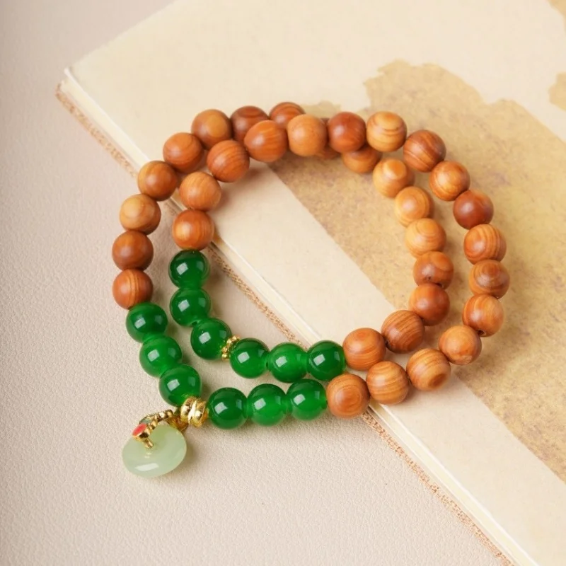 High-oil Thuja double-ring premium prayer beads bracelet, unisex sandalwood DIY original design
High-oil Thuja double-ring premium prayer beads bracelet, unisex sandalwood DIY original design