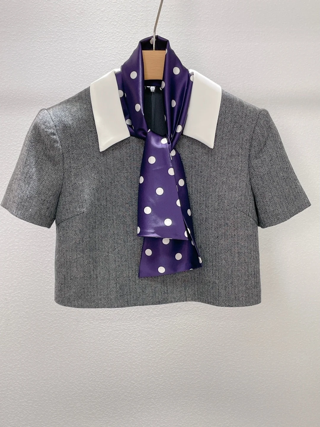 ay Polka Dot Scarf Tie Ne ort Sve irt for Women Commute Sle Stand Fit Spring Season Ladies Faion T-irt
ay Polka Dot Scarf Tie Ne ort Sve irt for Women Commute Sle Stand Fit Spring Season Ladies Faion T-irt