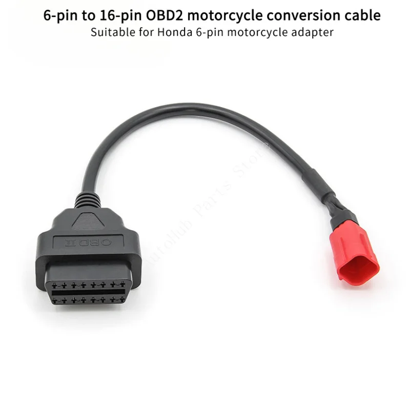 Кабель для переоборудования мотоцикла OBD2 с 6-контактным на 16-контактный Подходит для 6-контактного адаптера Honda для мотоцикла
Кабель для переоборудования мотоцикла OBD2 с 6-контактным на 16-контактный Подходит для 6-контактного адаптера Honda для мотоцикла