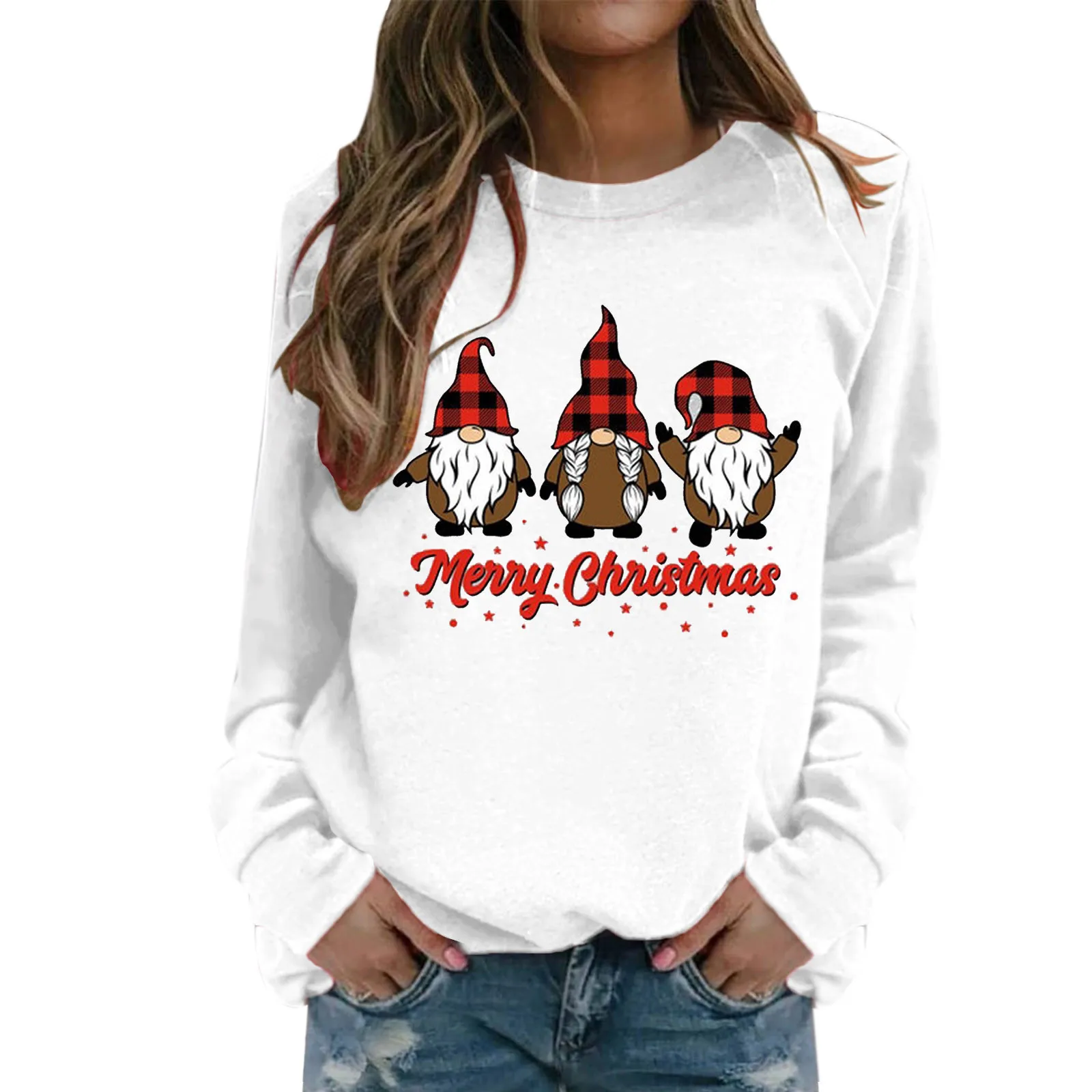 Women Christmas Print Sweatshirt Round Neck Long Sleeve Merry Christmas Printed Pullovers Y2k Harajuku Autumn Winter Fit Hoodies
Women Christmas Print Sweatshirt Round Neck Long Sleeve Merry Christmas Printed Pullovers Y2k Harajuku Autumn Winter Fit Hoodies