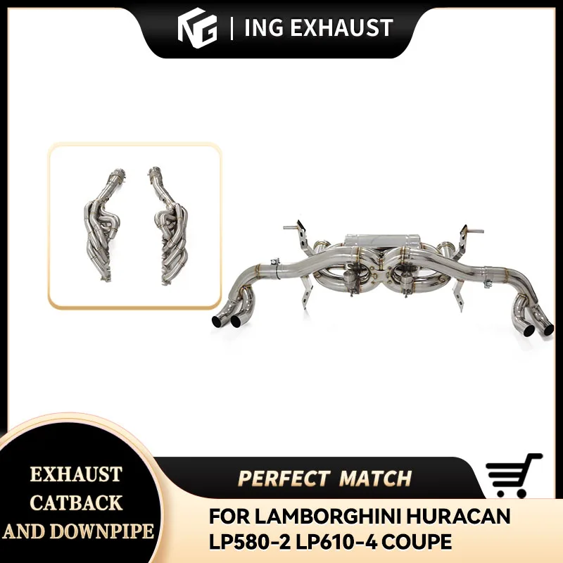 ING SS304 Catback +manifold for Lamborghini Huracan LP580 -2 LP610-4 5.2L V10 Vacuum Muffler Exhaust System
ING SS304 Catback +manifold for Lamborghini Huracan LP580 -2 LP610-4 5.2L V10 Vacuum Muffler Exhaust System