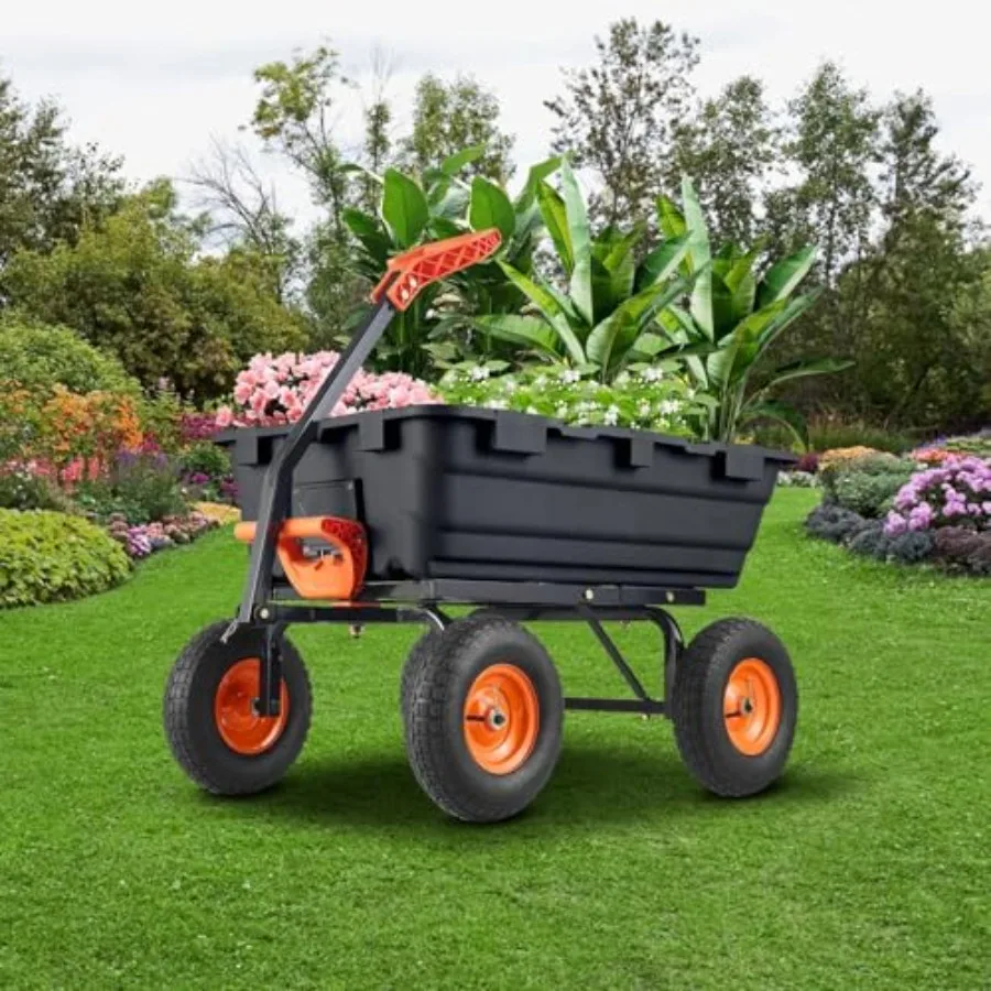 Heavy Duty Garden Dump Cart 800 Lbs Outdoor Utility Wagon with Quick Release and 10-Inch Flat-Free All-Terrain Wheels for Soil
Heavy Duty Garden Dump Cart 800 Lbs Outdoor Utility Wagon with Quick Release and 10-Inch Flat-Free All-Terrain Wheels for Soil