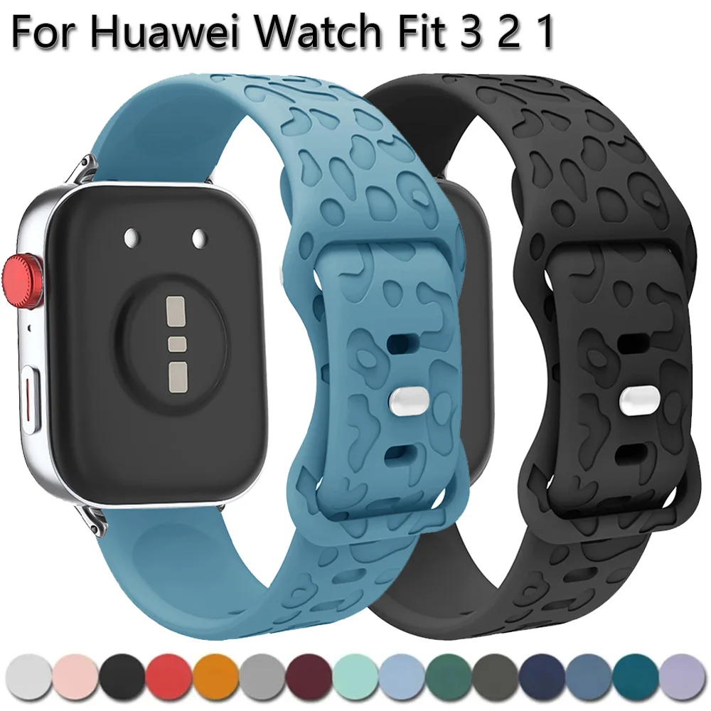 Ремешок с леопардовым гравировкой для Huawei Watch Fit 3, спортивный силиконовый браслет для Huawei Fit 2 1, аксессуары для ремешков для часов Correas
Ремешок с леопардовым гравировкой для Huawei Watch Fit 3, спортивный силиконовый браслет для Huawei Fit 2 1, аксессуары для ремешков для часов Correas