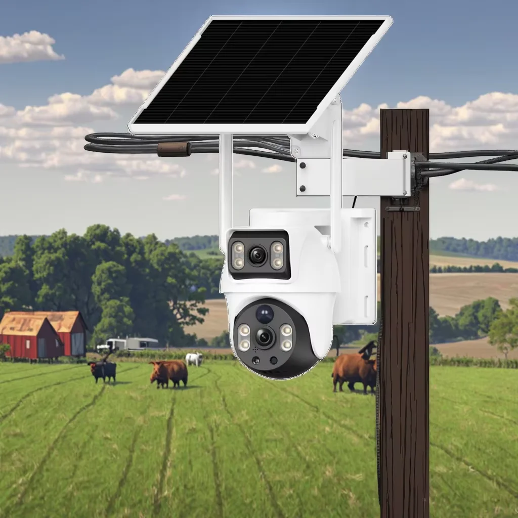 July003 Factory Price V380 Pro Solar Dome Camera 24/7 Always Video 360 Degree PTZ Control 8MP Built-in Mic Two-Way Audio 4G
July003 Factory Price V380 Pro Solar Dome Camera 24/7 Always Video 360 Degree PTZ Control 8MP Built-in Mic Two-Way Audio 4G
