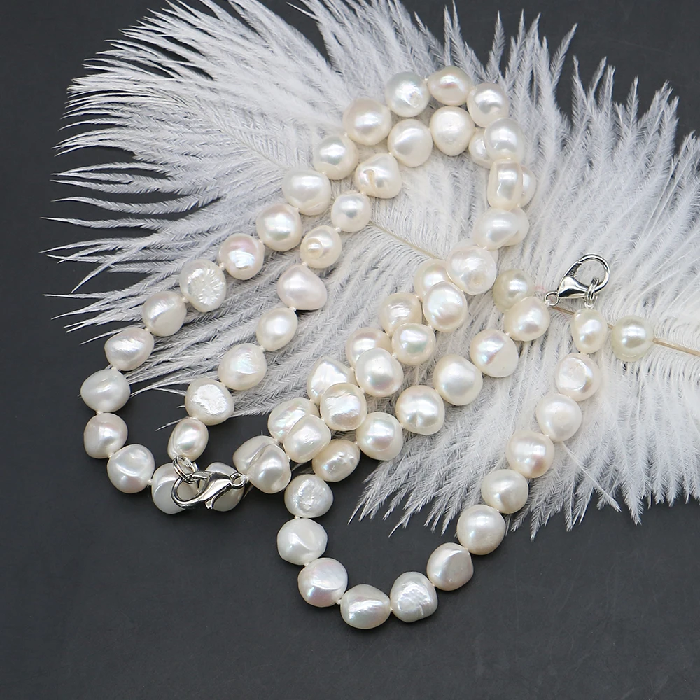 Natural Freshwater Baroque Pearl Jewelry Sets 9-10mm Irregular White Pearl Necklace and Bracelet Jewelry Creative Holiday Gifts
Natural Freshwater Baroque Pearl Jewelry Sets 9-10mm Irregular White Pearl Necklace and Bracelet Jewelry Creative Holiday Gifts