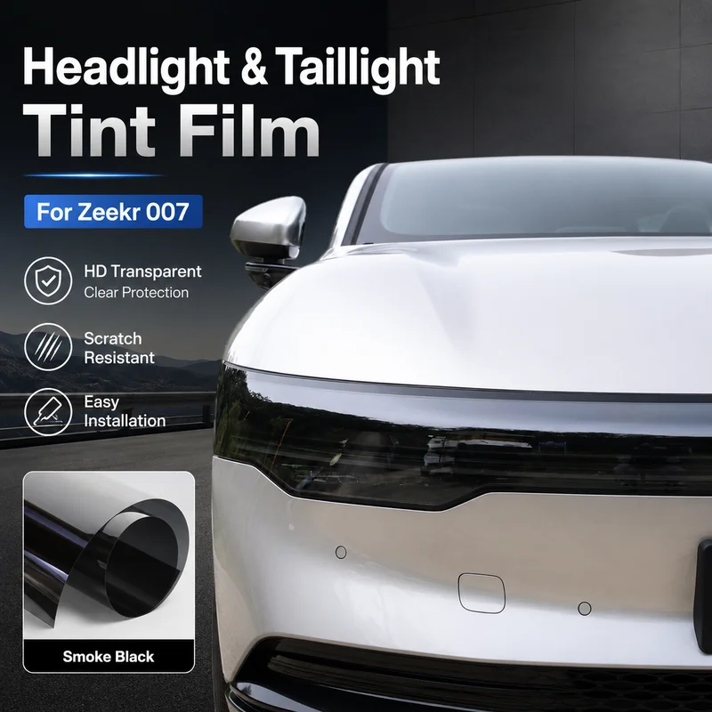 TPU Headlight and Taillight Tint Film for Zeekr 007 - Smoke Black, HD Transparent Car Accessories, Easy Installation
TPU Headlight and Taillight Tint Film for Zeekr 007 - Smoke Black, HD Transparent Car Accessories, Easy Installation
