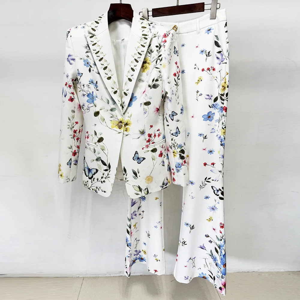 HIGH STREET Newest Fashion 2026 Designer Suit Set Women's Brilliant Digital Printed Jacket Pants Set
HIGH STREET Newest Fashion 2026 Designer Suit Set Women's Brilliant Digital Printed Jacket Pants Set