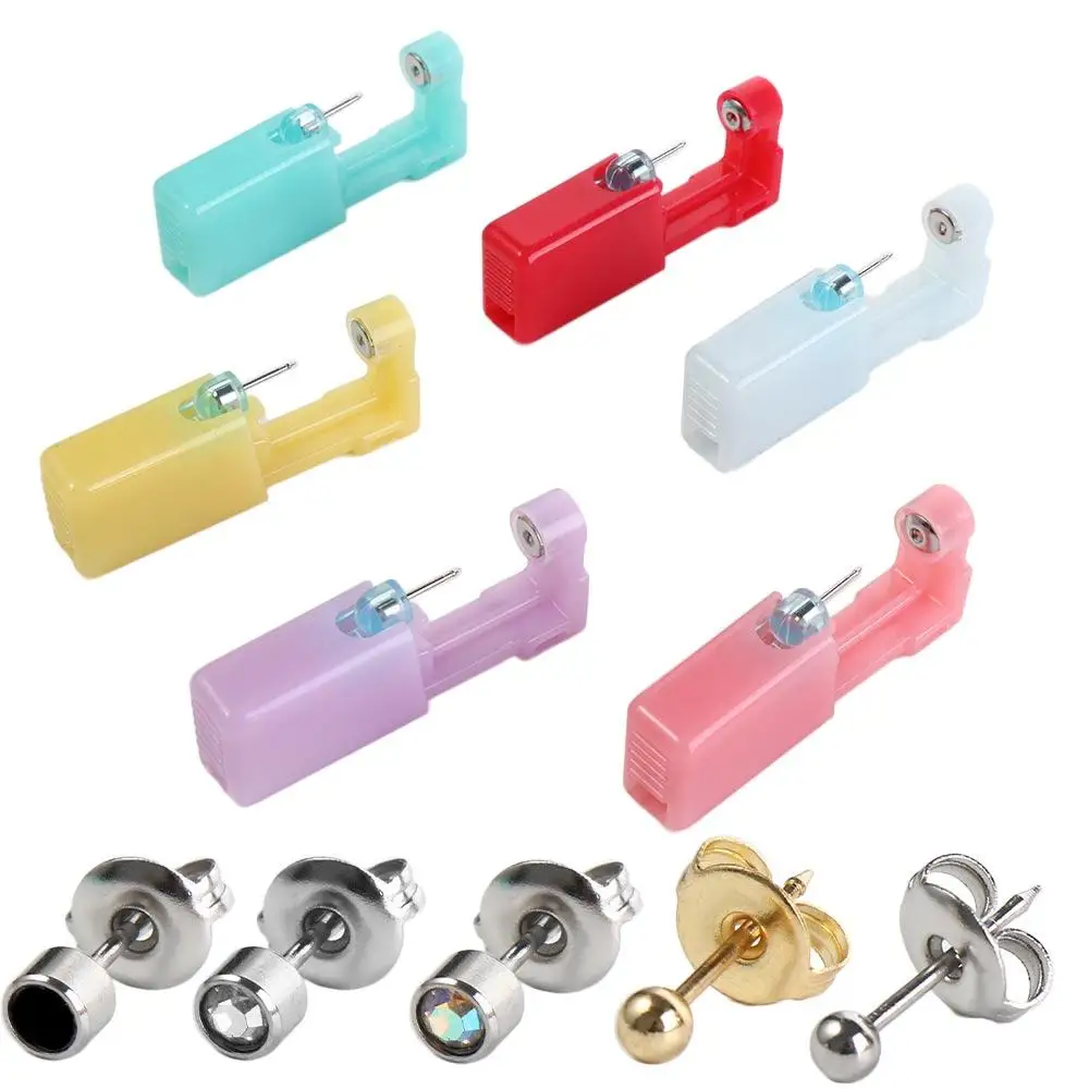 Sterile With Ear Studs Tragus Nose No Pain Earring Piercer Machine Steel Disposable Nose Ear Piercing Tool Helix Piercing
Sterile With Ear Studs Tragus Nose No Pain Earring Piercer Machine Steel Disposable Nose Ear Piercing Tool Helix Piercing