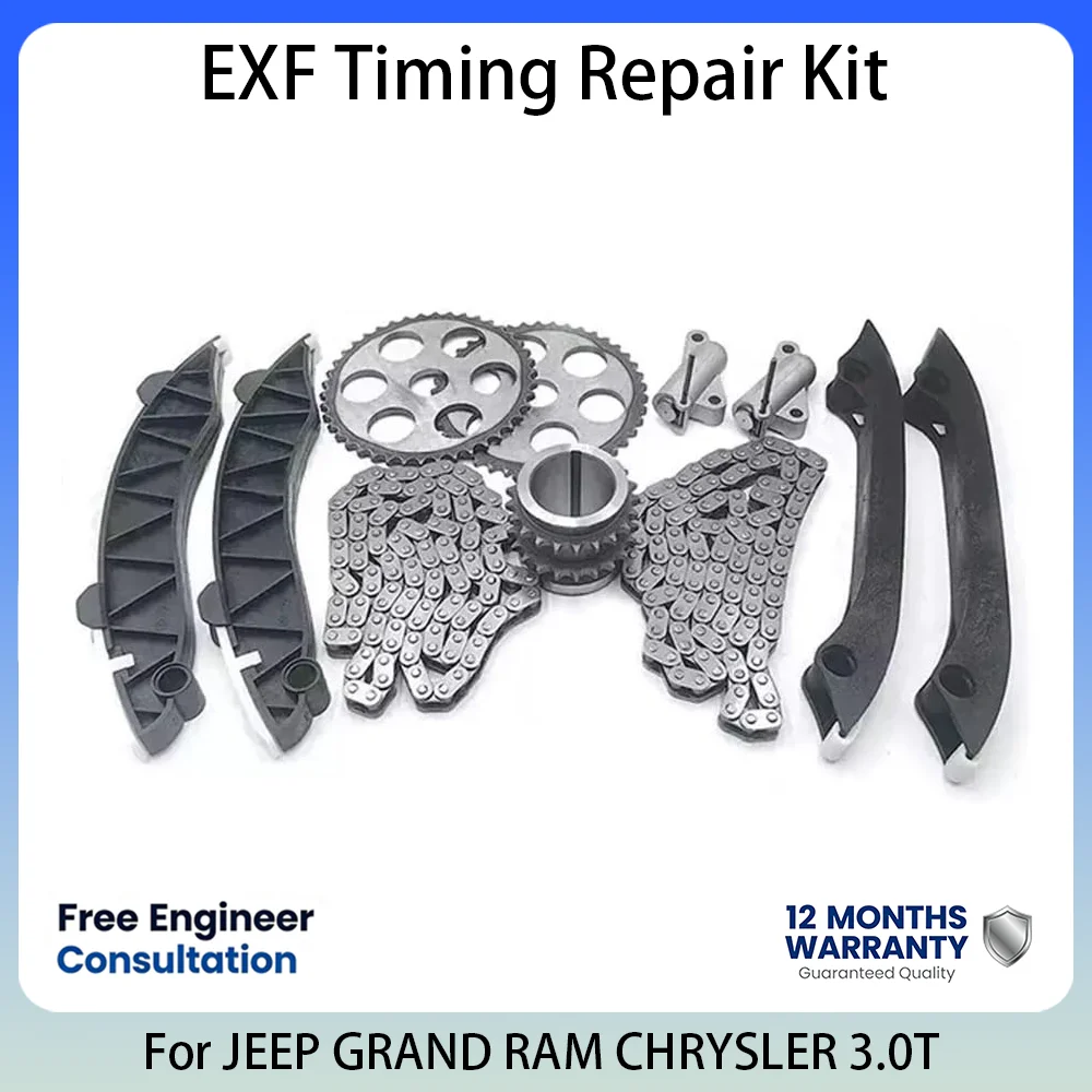 EXF Engine Timing Repair Kit 3.0L 3.0 L T V6 Diesel For Jeep Grand Cherokee Dodge Ram 1500 14-24 68147488AA OE Replacement Parts
EXF Engine Timing Repair Kit 3.0L 3.0 L T V6 Diesel For Jeep Grand Cherokee Dodge Ram 1500 14-24 68147488AA OE Replacement Parts