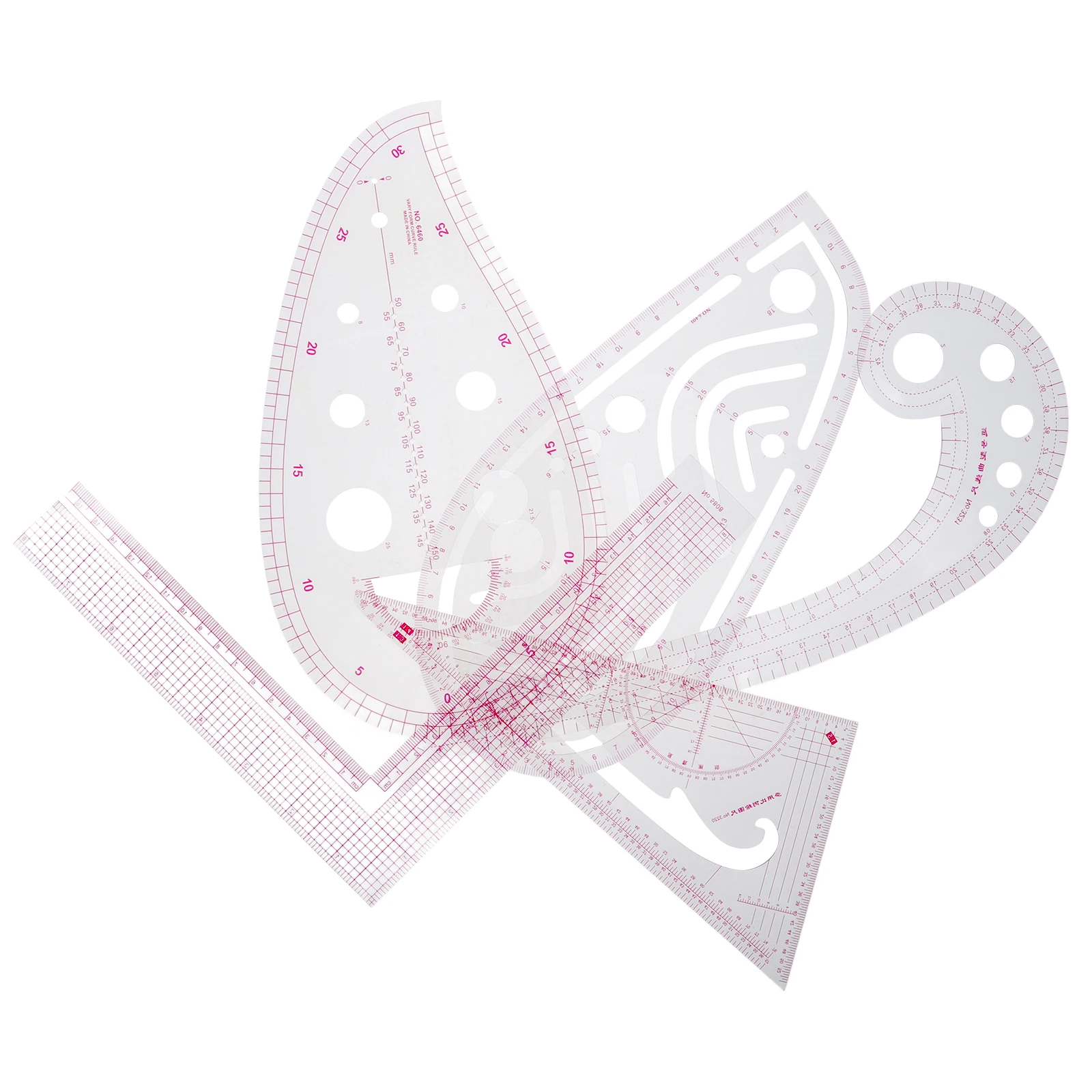 1 set Clothing Ruler Set Sewing Tailor Metric Pvc Pattern Maker Fashion Design Tools Clear Scale Shape Professional Use
1 set Clothing Ruler Set Sewing Tailor Metric Pvc Pattern Maker Fashion Design Tools Clear Scale Shape Professional Use