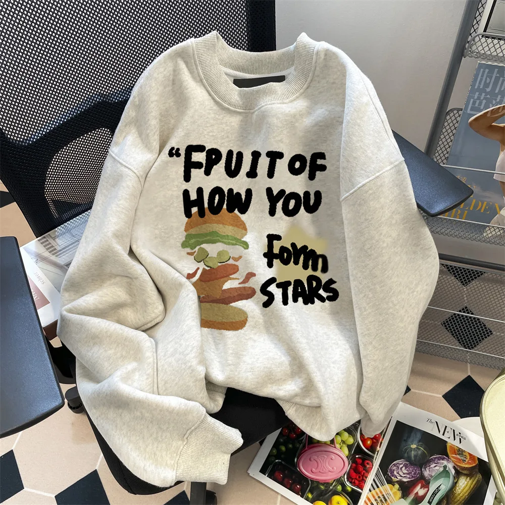 European and American Printed Long Sleeved Pullover, Suitable for Women's Round Neck Student Hoodies in Spring and Autumn
European and American Printed Long Sleeved Pullover, Suitable for Women's Round Neck Student Hoodies in Spring and Autumn