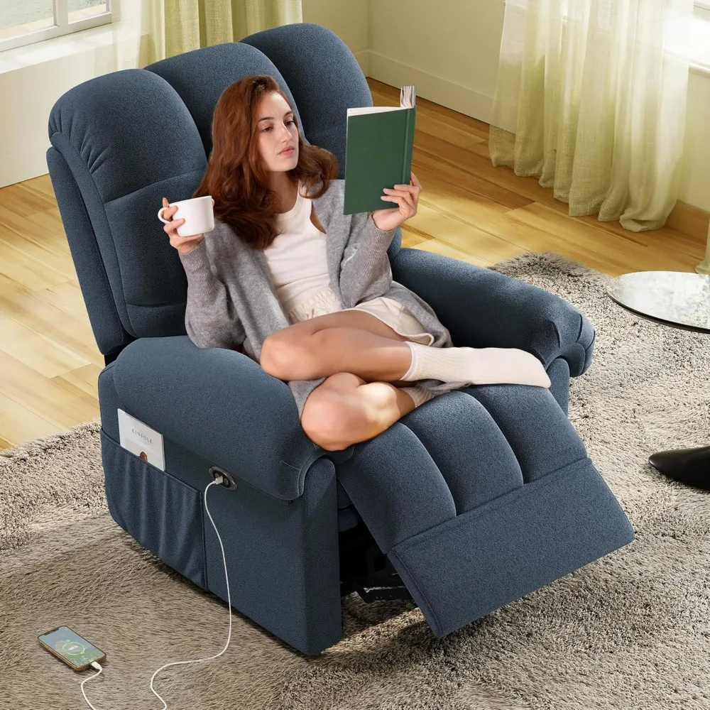 Adjustable Electric Chair Power Reclining Sofa, USB Port, Ultra-Comfy Teddy Fleece Recliner for Living Room, Tool-Free Assembly
Adjustable Electric Chair Power Reclining Sofa, USB Port, Ultra-Comfy Teddy Fleece Recliner for Living Room, Tool-Free Assembly