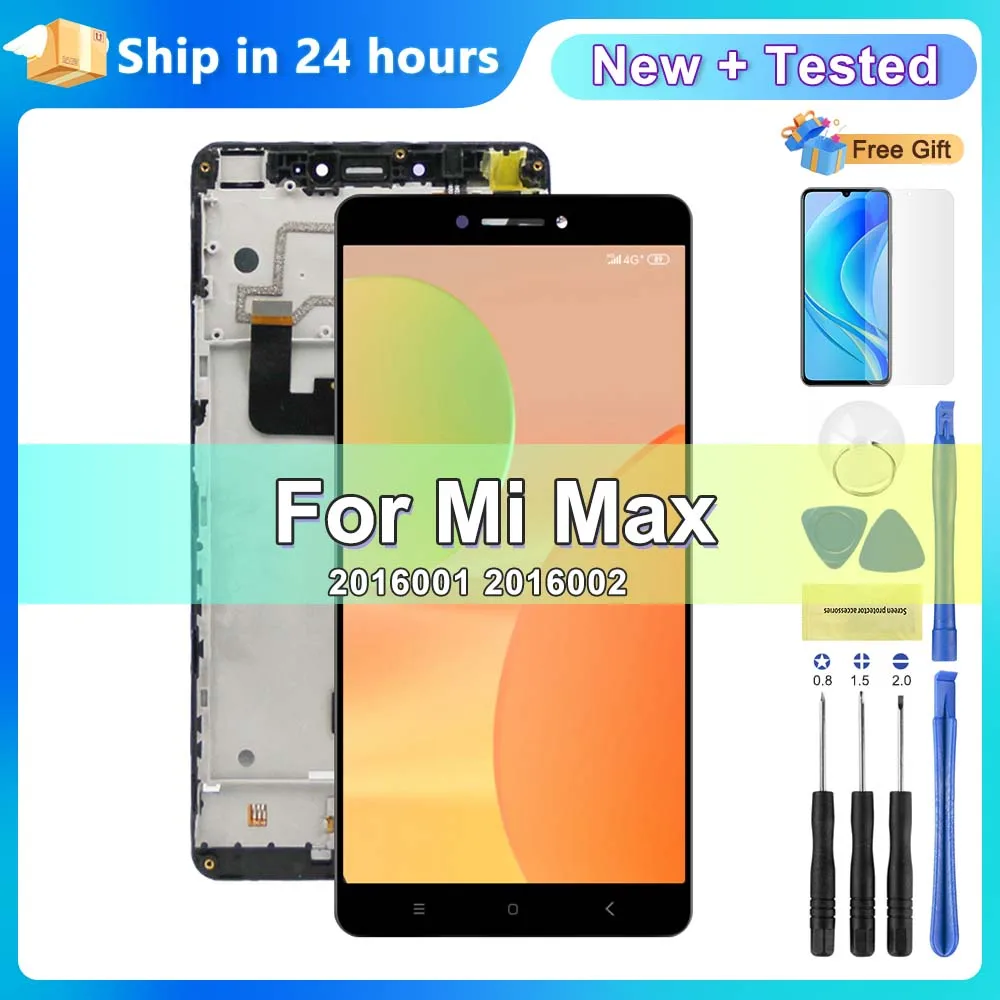 6.44'' Max Display Screen, for Xiaomi Mi Max 2016001 2016002 Lcd Display Digital Touch Screen with Frame Replacement
6.44'' Max Display Screen, for Xiaomi Mi Max 2016001 2016002 Lcd Display Digital Touch Screen with Frame Replacement