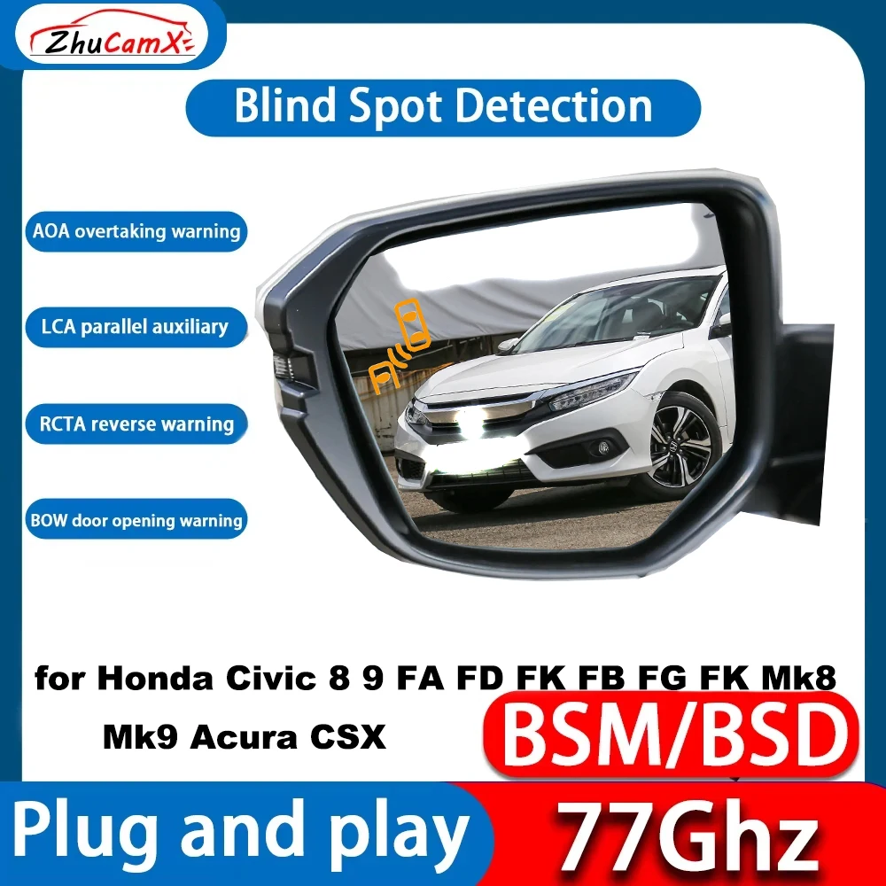 for Honda Civic 8 9 FA FD FK FB FG FK Mk8 Mk9 Acura CSX Blind Spot Assist Monitor Monitoring Detection BSM BSA BSD System 77GHz
for Honda Civic 8 9 FA FD FK FB FG FK Mk8 Mk9 Acura CSX Blind Spot Assist Monitor Monitoring Detection BSM BSA BSD System 77GHz