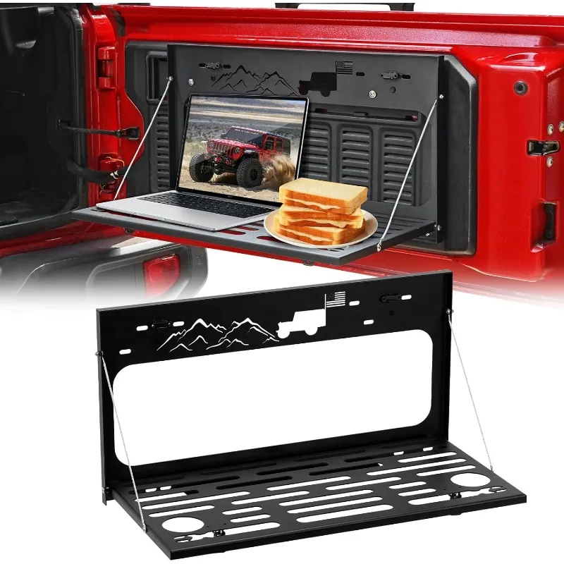 Stainless Steel Black Rear Foldable Shelf for JK JL 2007-2024 2/4 Door, Support up to 75lb Storage Cargo Luggage Holder
Stainless Steel Black Rear Foldable Shelf for JK JL 2007-2024 2/4 Door, Support up to 75lb Storage Cargo Luggage Holder