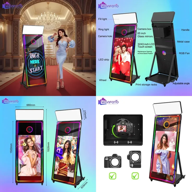 2026 Hot SLR-Compatible Selfie Photo Booth Magic Mirror Photobooth Machine LED Frame Mirror with Printer and
2026 Hot SLR-Compatible Selfie Photo Booth Magic Mirror Photobooth Machine LED Frame Mirror with Printer and