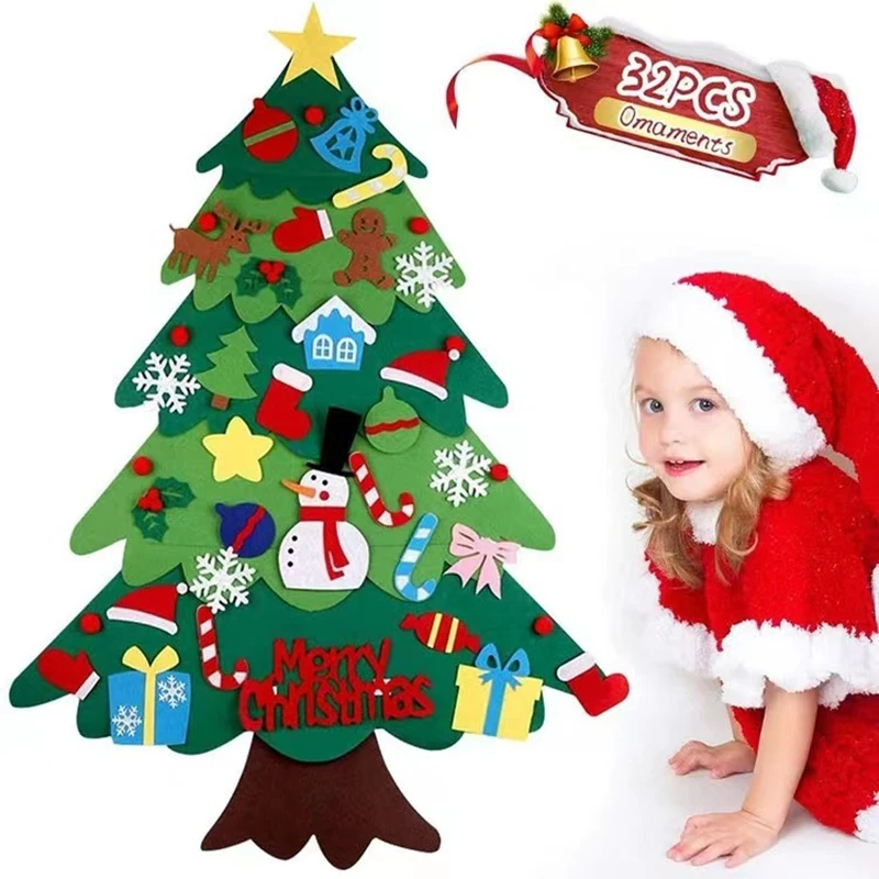 3D DIY Felt Christmas Tree New Year Gifts Kids Toys Artificial Tree Wall Hanging Ornaments Christmas Decoration for Home
3D DIY Felt Christmas Tree New Year Gifts Kids Toys Artificial Tree Wall Hanging Ornaments Christmas Decoration for Home
