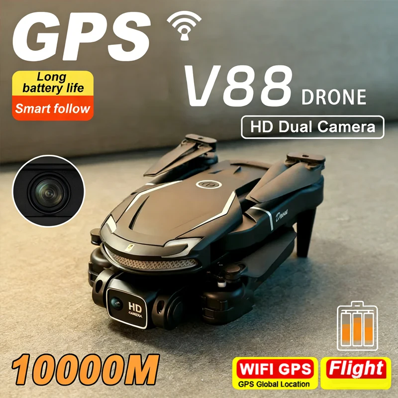 Hot Sell V88 Drone 8K Professional Aerial Dual-Camera Omnidirectional Obstacle Avoidance Drone GPS Folding Quadcopter 10km
Hot Sell V88 Drone 8K Professional Aerial Dual-Camera Omnidirectional Obstacle Avoidance Drone GPS Folding Quadcopter 10km