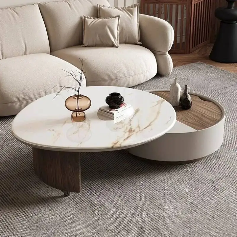 Modern Italian Minimalist Round Rotating Rock Slab Coffee Table High-end Creative Round Combination Coffee Tables Furniture Mesa
Modern Italian Minimalist Round Rotating Rock Slab Coffee Table High-end Creative Round Combination Coffee Tables Furniture Mesa