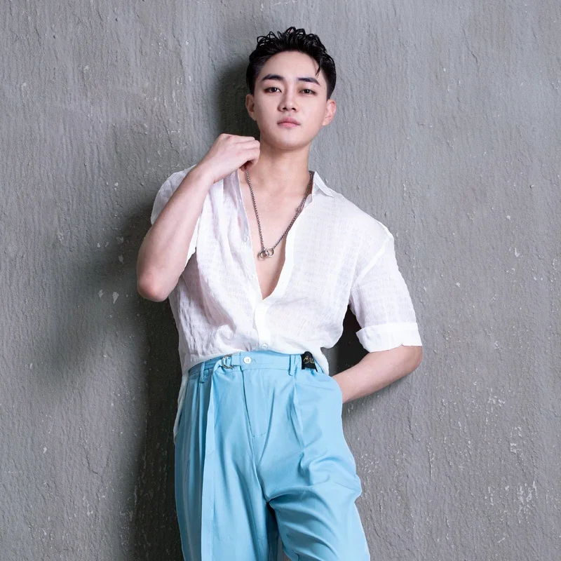 5 Colors Latin Dance Shirts Men'S Training Top Latin Dance Tops Ballroom Performance Dancing Clothes Practice Costumes SL7678
5 Colors Latin Dance Shirts Men'S Training Top Latin Dance Tops Ballroom Performance Dancing Clothes Practice Costumes SL7678
