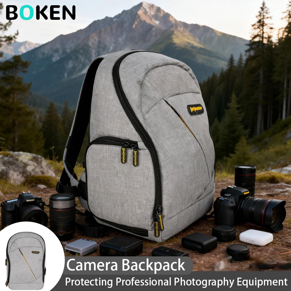 Large Capacity Camera Backpack, Travel Photographer Camera Bag Resistant DSLR Bag with Adjustable Dividers for Travel Outdoor
Large Capacity Camera Backpack, Travel Photographer Camera Bag Resistant DSLR Bag with Adjustable Dividers for Travel Outdoor