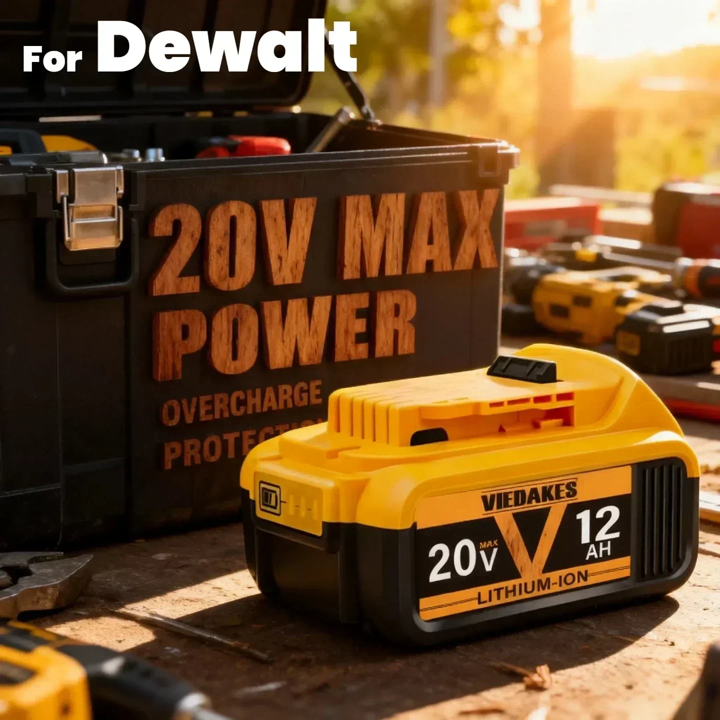 20V 12.0Ah rechargeable lithium-ion battery Suitable for Dewalt 20V battery DCB200 DCB205 DCB206for tool DCF850 DCD796 DCF922★☀☽
20V 12.0Ah rechargeable lithium-ion battery Suitable for Dewalt 20V battery DCB200 DCB205 DCB206for tool DCF850 DCD796 DCF922★☀☽