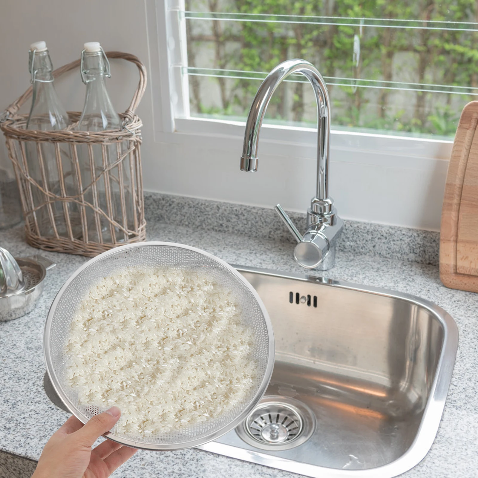 Stainless Steel Strainer Col Rice Col Strainer 28 5cm Fine Mesh Kitchen Tool for Rice Vegetable Washing
Stainless Steel Strainer Col Rice Col Strainer 28 5cm Fine Mesh Kitchen Tool for Rice Vegetable Washing
