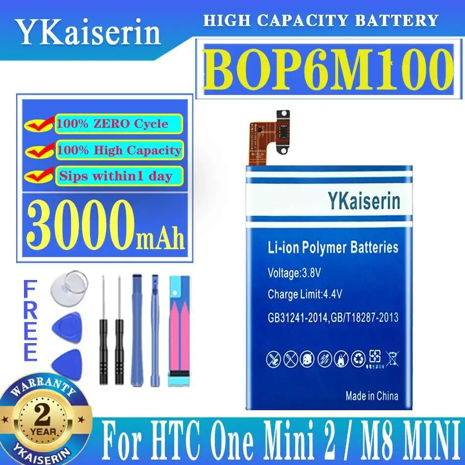Аккумулятор мобильного телефона для HTC One Mini 2 M8 Mini, прочный, надежный, мощность 3000 мАч BOP6M100
Аккумулятор мобильного телефона для HTC One Mini 2 M8 Mini, прочный, надежный, мощность 3000 мАч BOP6M100