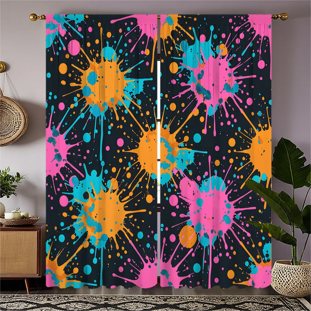 Vibrant Abstract Splatter Paint Curtain Panel Living Room Drapes Modern Pop Art Watercolor Splash Home Decor Window Curtains
Vibrant Abstract Splatter Paint Curtain Panel Living Room Drapes Modern Pop Art Watercolor Splash Home Decor Window Curtains