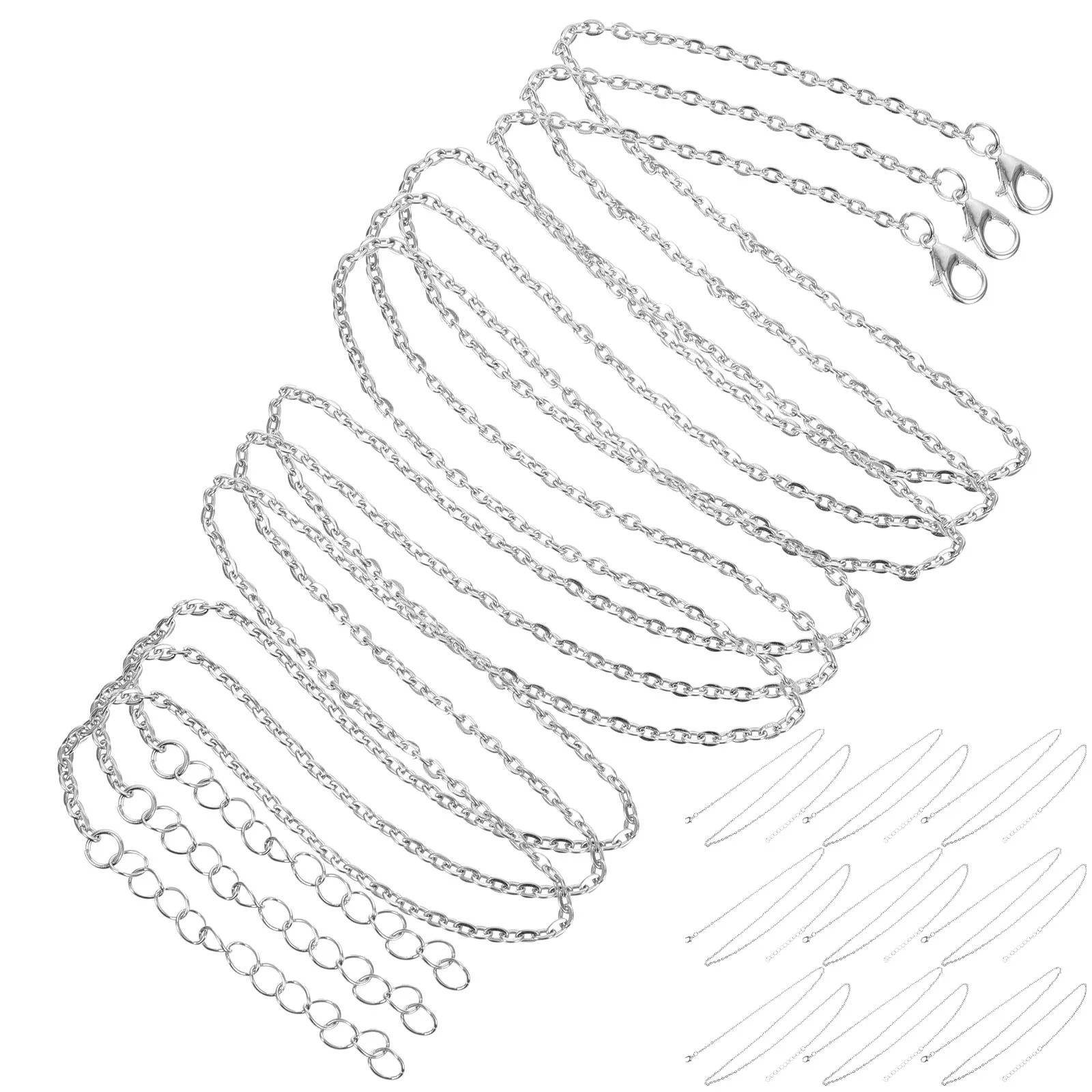 10 Pcs Necklace Chain Supplies 60 5cm Metal Diy Clasp Chains For Pendant Keychains Jewelry Making Accessories Bulk
10 Pcs Necklace Chain Supplies 60 5cm Metal Diy Clasp Chains For Pendant Keychains Jewelry Making Accessories Bulk