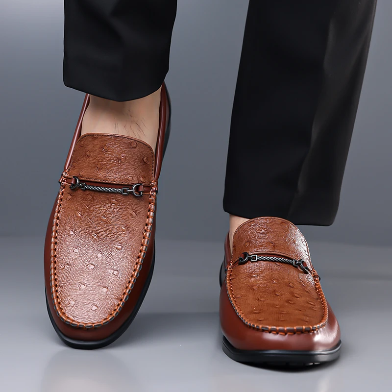 Classic Business Casual Slip-On Driving Shoes Soft Leather Men's Footwear Comfortable Low-Top Round-Toe Rubber-Soled Shoes
Classic Business Casual Slip-On Driving Shoes Soft Leather Men's Footwear Comfortable Low-Top Round-Toe Rubber-Soled Shoes