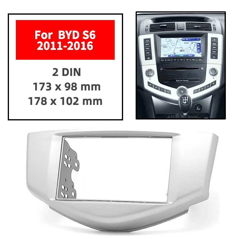 Car Accessories of Fascia Panel Stereo Installation Kit Center Console Trim For BYD S6 2011-2016 2DIN
Car Accessories of Fascia Panel Stereo Installation Kit Center Console Trim For BYD S6 2011-2016 2DIN